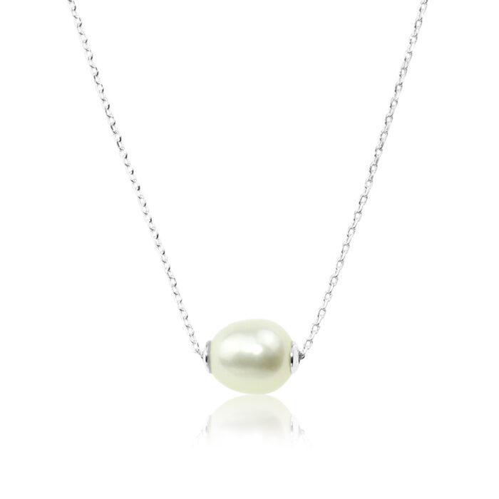 Silver Freshwater Pearl Single Necklace