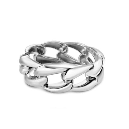 Silver Hinged Link Bangle